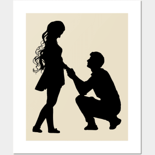 Romantic proposal Posters and Art